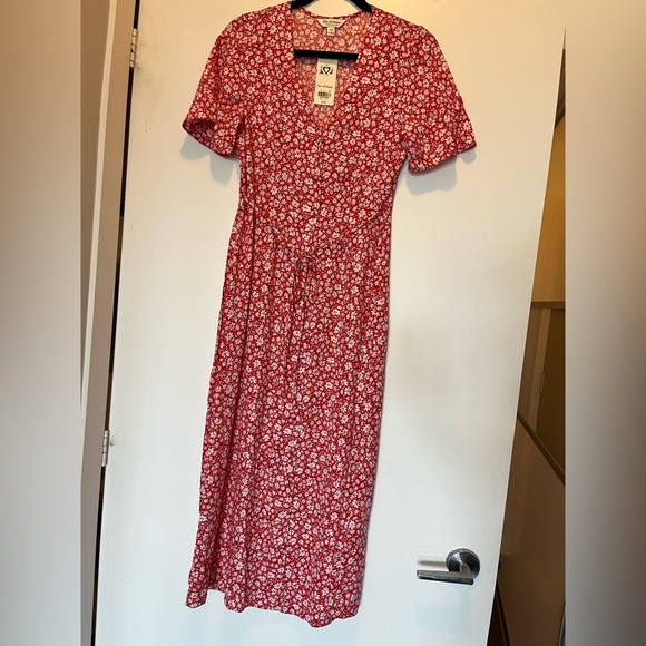Miss Selfridge - Red Ditsy Midi Dress - Picture 4 of 4